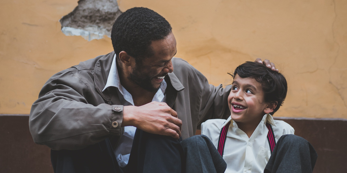 Father and son together